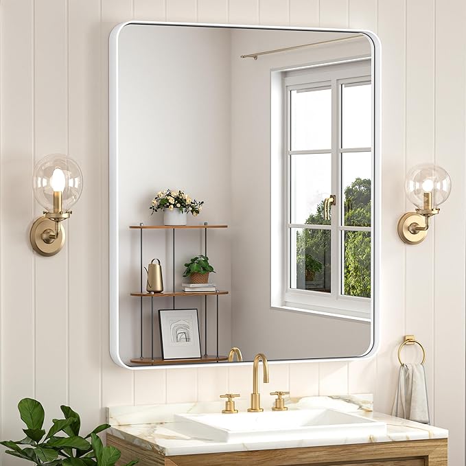 Keonjinn White Bathroom Mirrors by Keonjinn