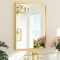 TETOTE Brushed Gold Mirror for Bathroom Sink 24" x 32" Beveled Frame Brushed by TETOTE