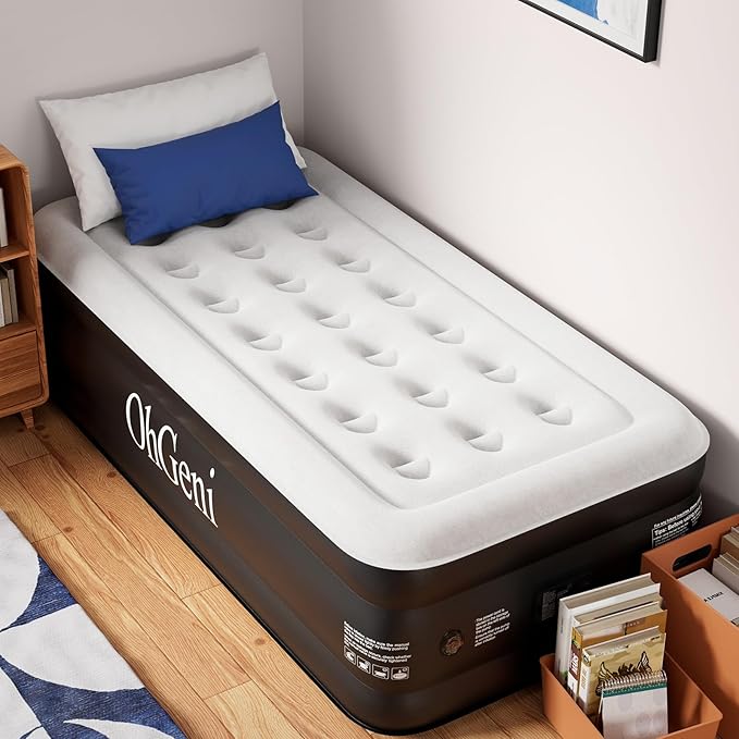 OhGeni Twin Air Mattress with Built in Pump by OhGeni