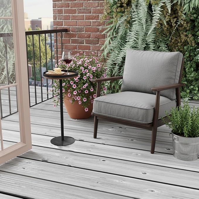 Round Drink Table, Small Pedestal Table, Small Round Side Table - Image 6