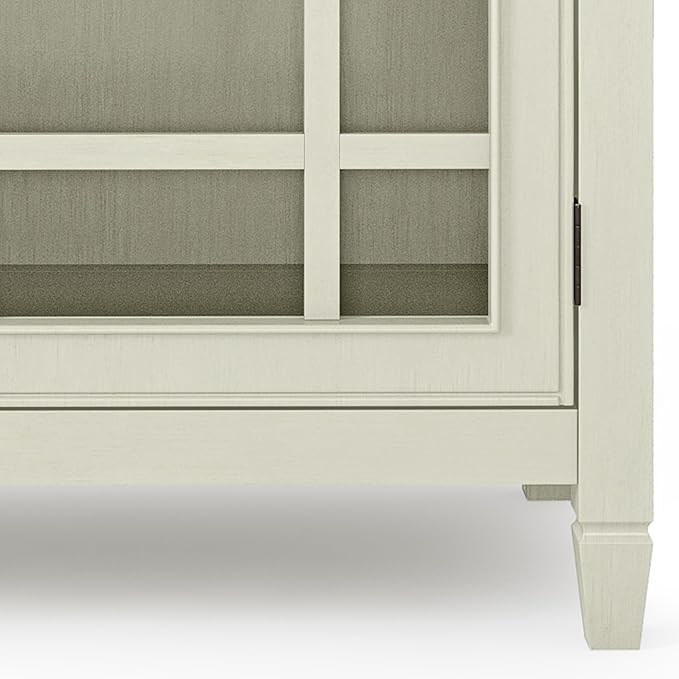 SIMPLIHOME Connaught Solid Wood 46 Inch Wide Traditional Low Storage Cabinet in - Image 9
