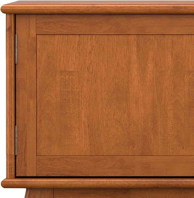 SIMPLIHOME Draper Solid Hardwood 72 inch Wide Mid Century Modern TV Media Stand - Image 12