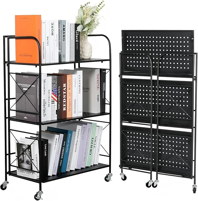 Foldable 3-Tier Metal Shelf by villertech