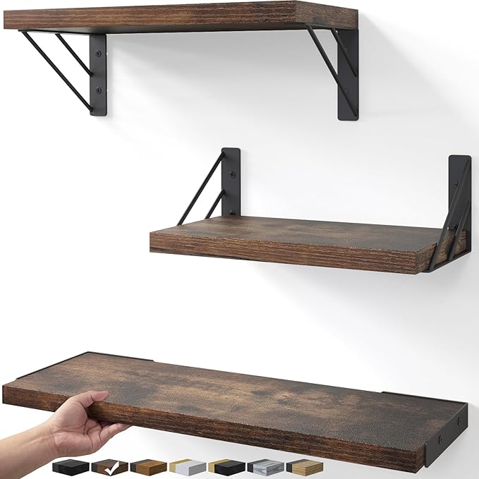 BAYKA Wall Shelves for Bedroom Decor, Floating Wall Shelves for Living Room by BAYKA