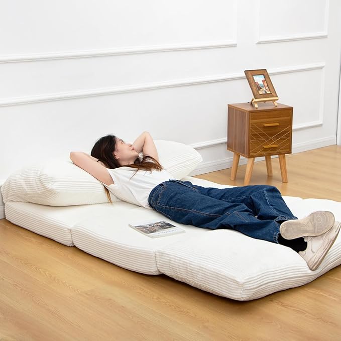 N&V Folding Matress Sofa Bean Bag Bed, Foam Filling Folding Matress Sofa - Image 3