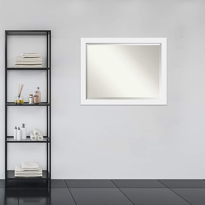 Amanti Art White Bathroom Mirror - Image 5