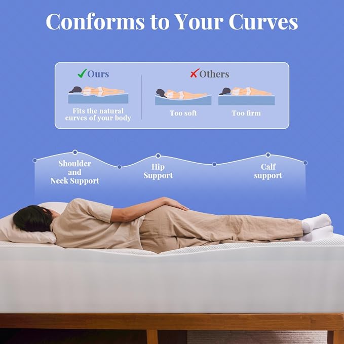 OhGeni Cooling 4 inch Dual Layer Full Mattress Topper, 2 inch Cooling Gel - Image 5