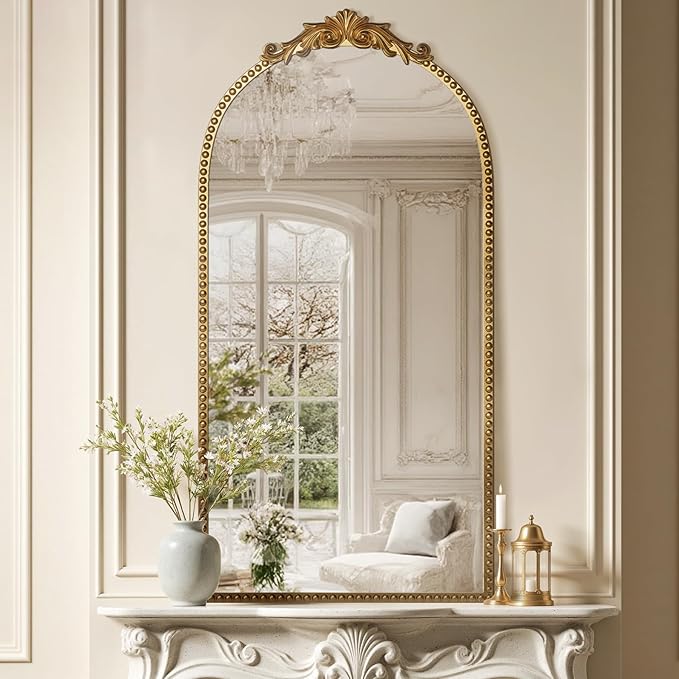 Antique Gold Vintage Wall Mirror 24"x48" by COODAY