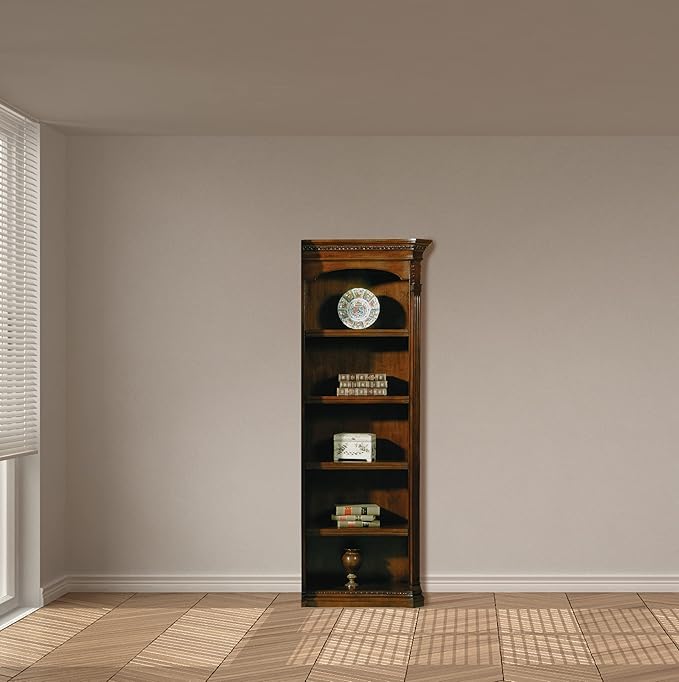 Hekman Furniture Old World Wooden Executive Right Bookcase – Traditional Wood - Image 2