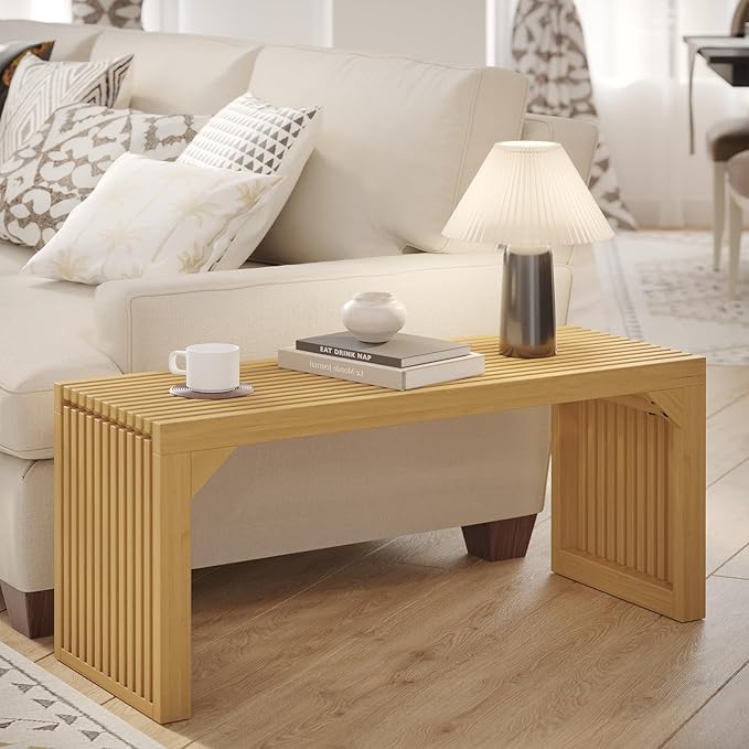 ROOMTEC 35" Dining Bench, Indoor Wood Bench - Image 6