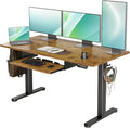 YDN Standing Desk with Keyboard Tray, 55 Inch Height Adjustable Desk, 55inch by YDN
