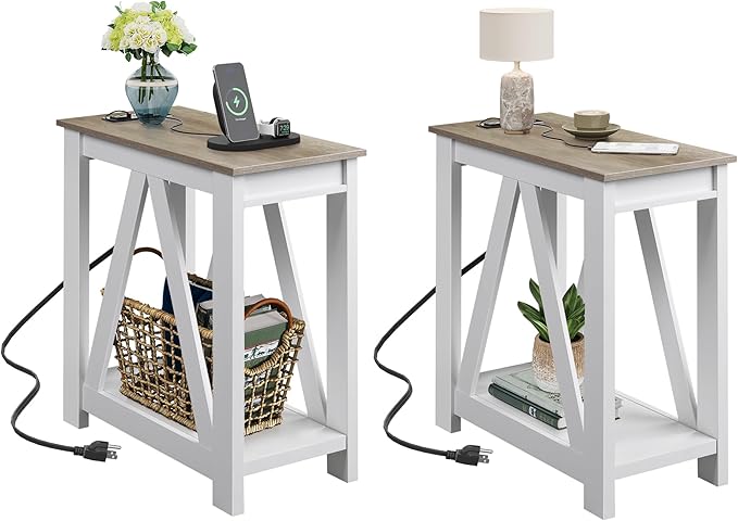 WLIVE End Tables Living Room Set of 2 by WLIVE