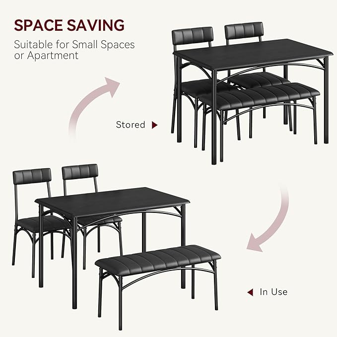 GAOMON Dining Table Set for 4 - Image 7