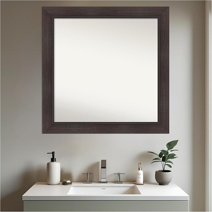 Amanti Art Brown Bathroom Mirror - Image 7