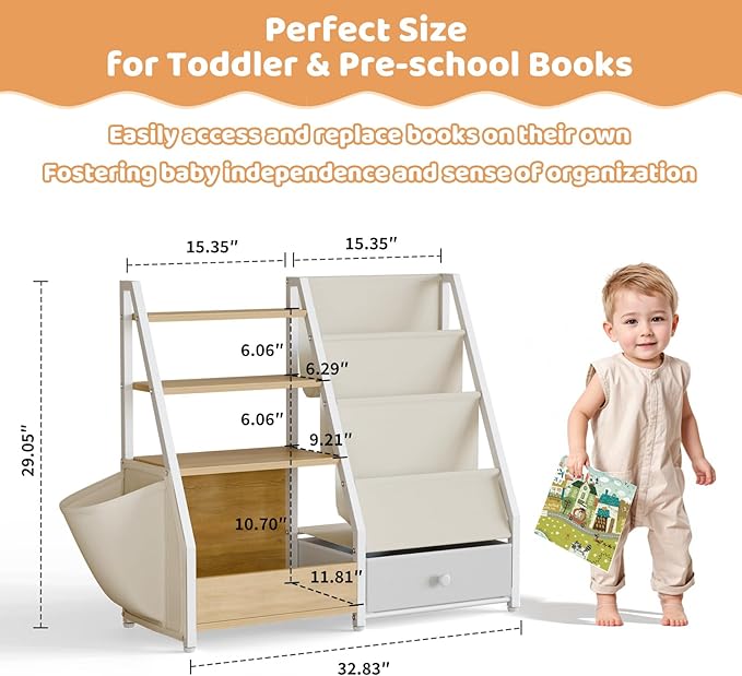 Kids Bookshelf and Toy Storage - Image 2