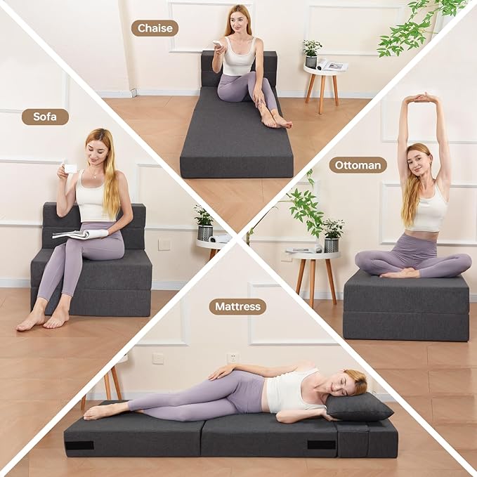 Folding Sofa Bed, Foldable Sleeper Chair - Image 3