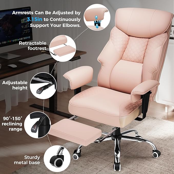 GTRACING Big and Tall Office Chair 400LBS Wide Ergonomic Gaming Chair - Image 6