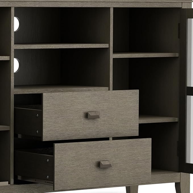 SIMPLIHOME Artisan SOLID WOOD 53 inch Wide Transitional TV Media Stand in - Image 8