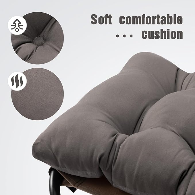 HollyHOME 15" Folding Footrest Stool, Upholstered Small Foldable Ottoman - Image 4