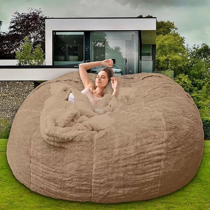 Bean Bag Chair for Adults Kids Without Filling Comfy Oversized Round Lazy Sofa - Image 8