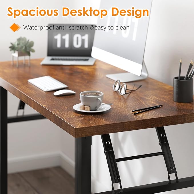 Need Computer Desk, 31.5 inches, Rustic Brown - Image 5