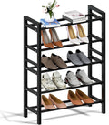 Haddockway Bamboo Shoe Rack for Closet, Free Standing Shoe Organizer by Haddockway