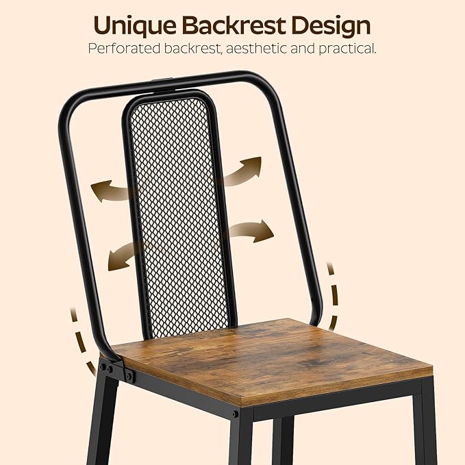 Dining Chairs Set of 2, Wooden Kitchen Chairs, Farmhouse Dining Chairs - Image 5