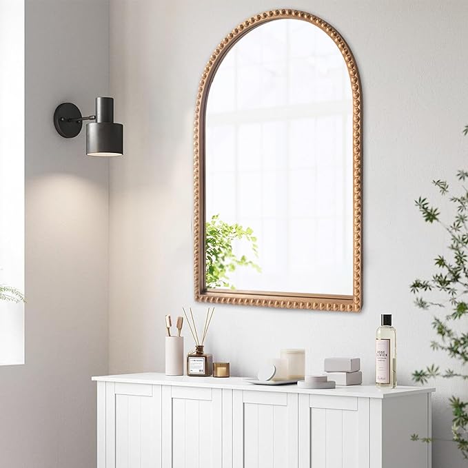 ironsmithn Gold Arched Mirror, Marlowe Decorative Accent Mirrors - Image 6