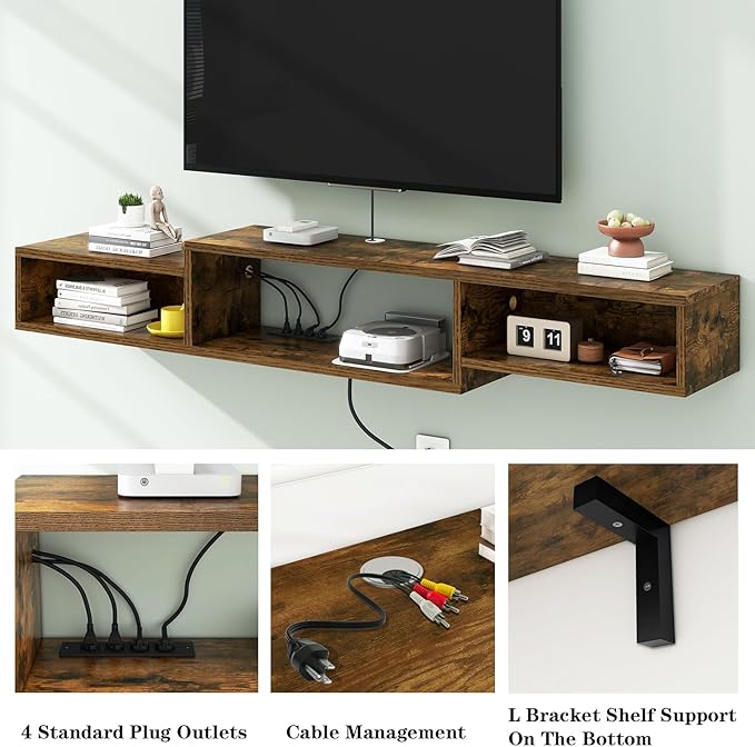 IBUYKE 71" Floating TV Stand Wall Mounted - Image 5