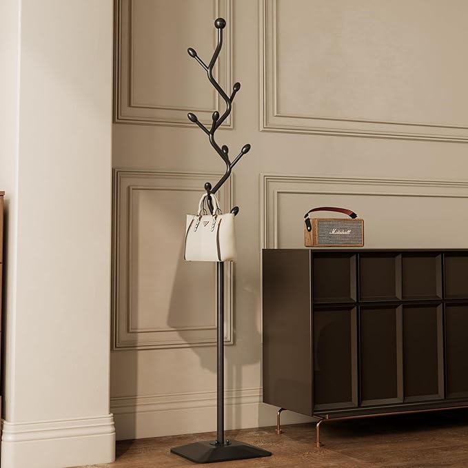 Tree-shaped coat rack stand, Metal coat tree - Image 7
