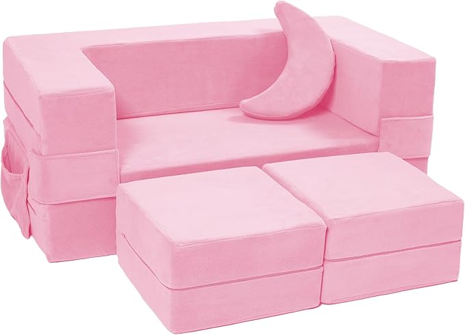 Modular Kids Sofa, Toddler Couch Foam Armchair by Elftopia