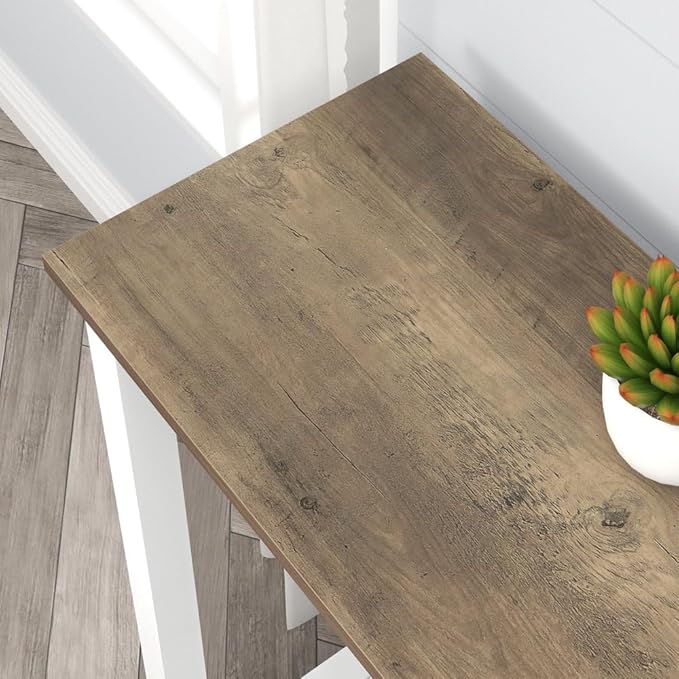 FOLUBAN Farmhouse Sofa Table, Rustic Vintage Console Table - Image 4