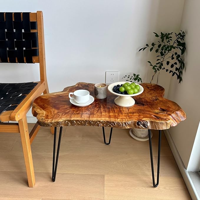 Live Edge Coffee Table, Natural Wood Coffee Table - Image 4