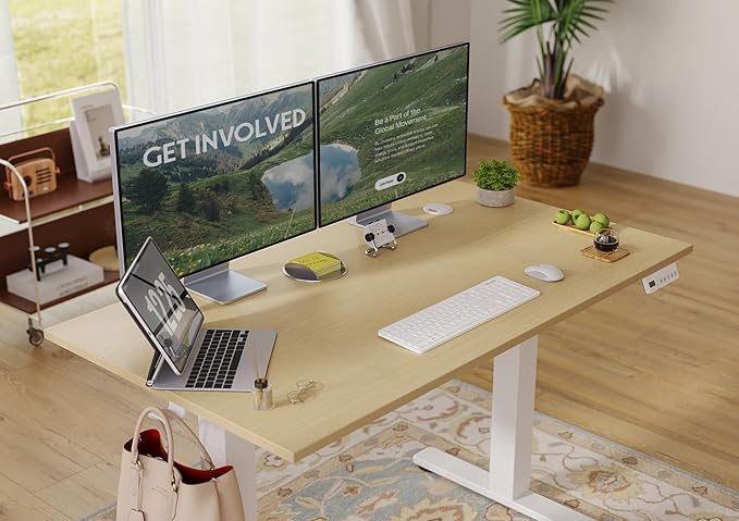 Seang Electric Standing Desk Adjustable Height, 55 x 24 Inch Sit Stand Desk - Image 5