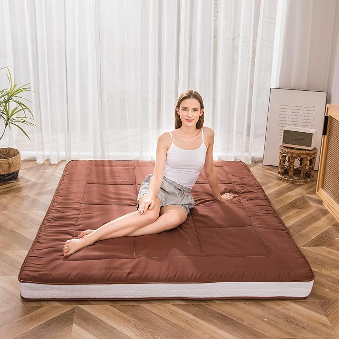 MAXYOYO Futon Mattress, Japanese Floor Mattress Queen Size, Quilted Bed - Image 2
