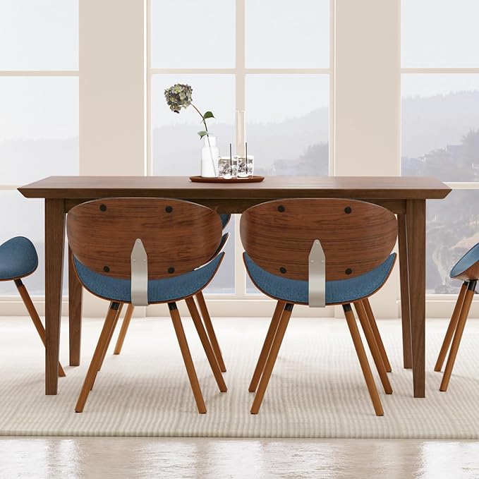 SIMPLIHOME Colby Dining Table, Solid Wood Walnut Veneer in Walnut, 60 x 36 - Image 2