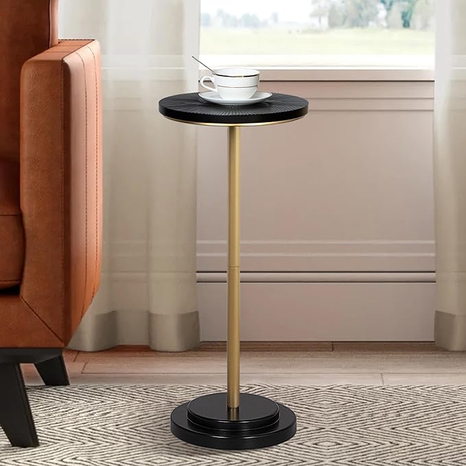 Drink Table, Small Pedestal Side Table - Image 9