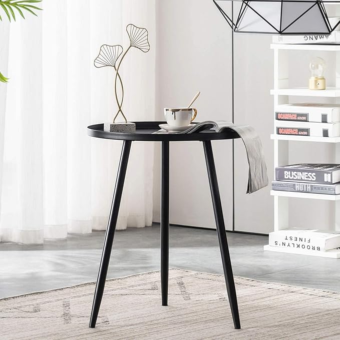 Apicizon 16" Round Side Table, Mid Century Modern Coffee Table or Circle Accent by APICIZON
