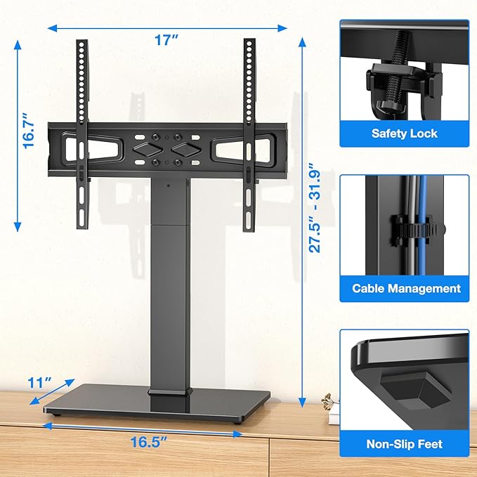 Rfiver Universal Swivel Table Top TV Stand - Image 6