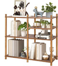 YGYQZ Wooden 3 Tier Storage Shelf, 5 Cube Short Small Book Shelf Simple and by YGYQZ