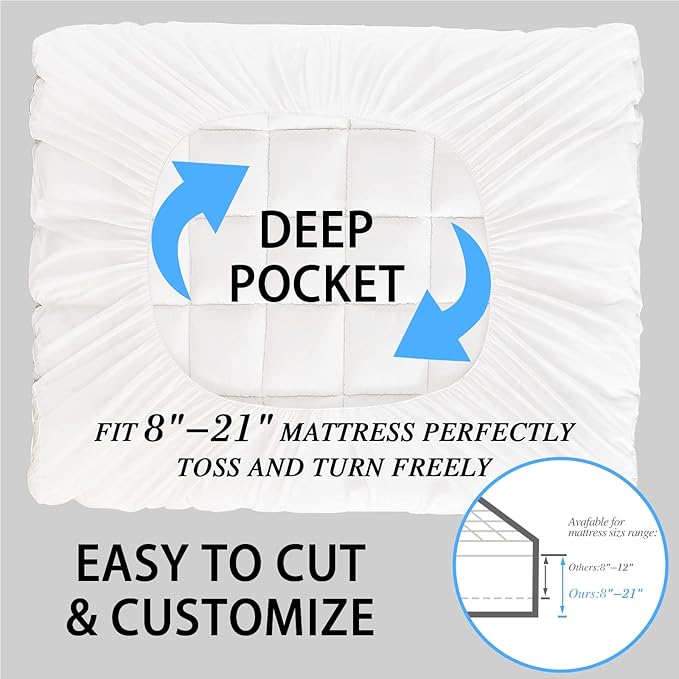 CYMULA Queen Mattress Topper for Back Pain - Image 6