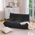 N&V Fireside Mid Century Armless Floor Sofa, Soft Premium Microfiber Lounge by NV