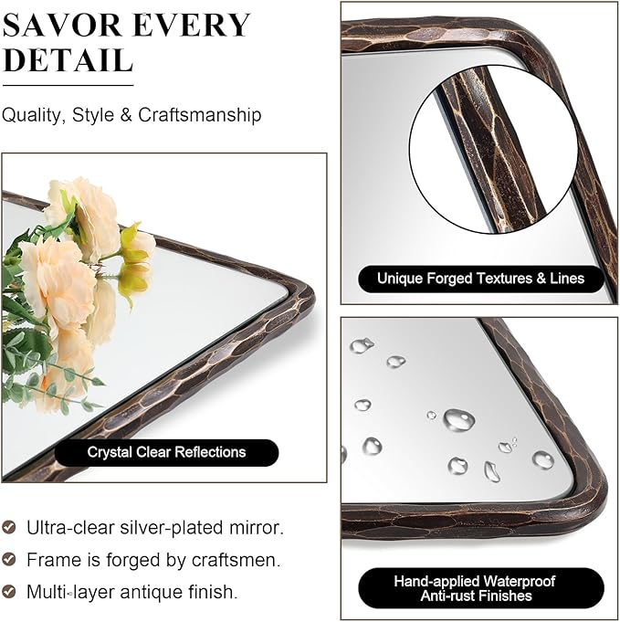 ANDY STAR Hand-Forged Bronze Bathroom Mirrors - Image 3