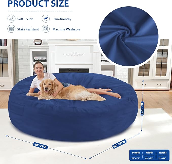7FT Bean Bag Chair, Large Bean Bag Chairs - Image 3
