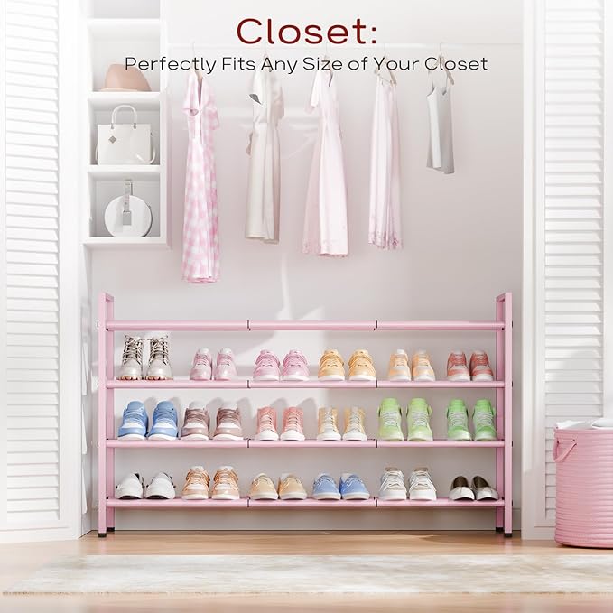 Bumusty 4-Tier Long Expandable Shoe Rack - Image 2