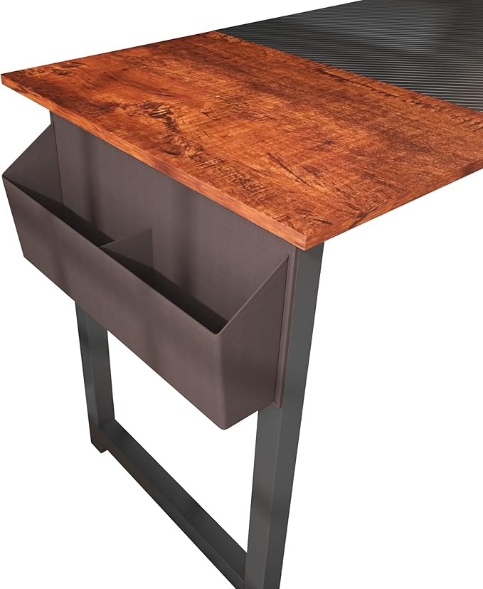 Decoholic 63 Inch Home Office Computer Two-Color Panel Desk - Image 7