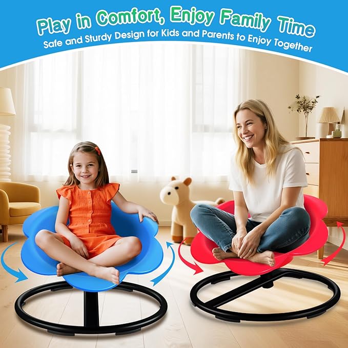 Lucky Flower Spinning Chair for Autism Kids, Sensory Swivel Chair Training Body - Image 2