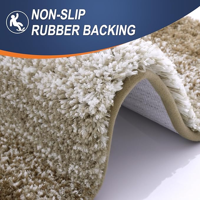 OLANLY Bathroom Runner Rugs 59x24, Extra Soft Absorbent Microfiber Bath Rugs - Image 4