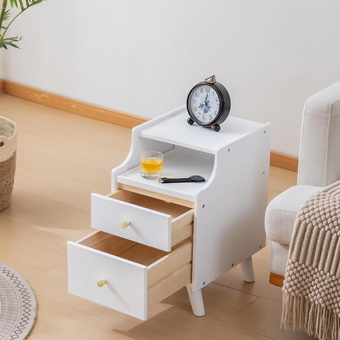Small Nightstand, Narrow Nightstand, Solid Wood Night Stand, Narrow Side Table - Image 4