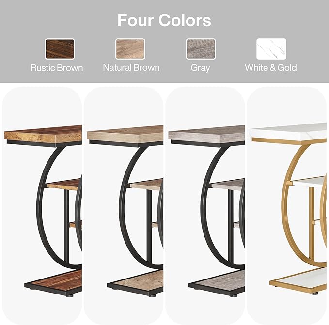 Tribesigns 41.3" Console Table, Industrial 4-Tier Sofa Entryway Table - Image 3
